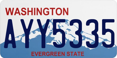 WA license plate AYY5335