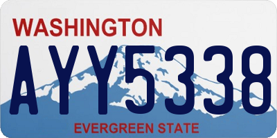 WA license plate AYY5338