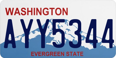 WA license plate AYY5344