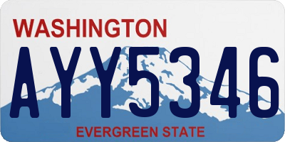 WA license plate AYY5346