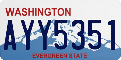 WA license plate AYY5351