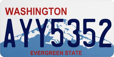 WA license plate AYY5352