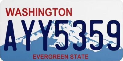 WA license plate AYY5359