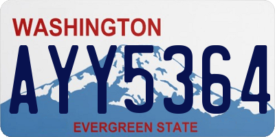 WA license plate AYY5364