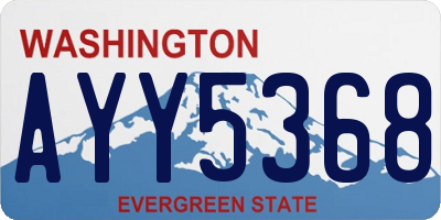 WA license plate AYY5368