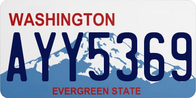 WA license plate AYY5369