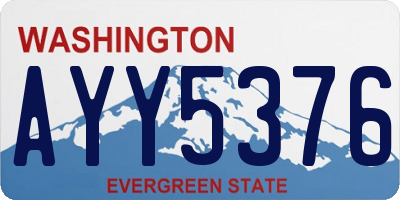 WA license plate AYY5376