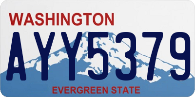 WA license plate AYY5379