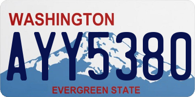 WA license plate AYY5380