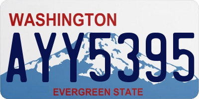 WA license plate AYY5395