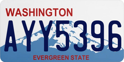 WA license plate AYY5396