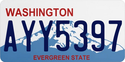 WA license plate AYY5397