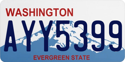 WA license plate AYY5399