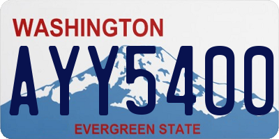 WA license plate AYY5400