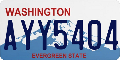 WA license plate AYY5404