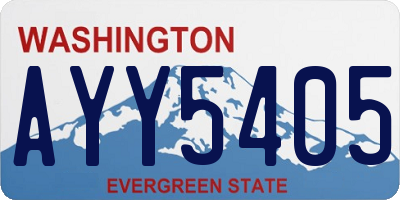 WA license plate AYY5405