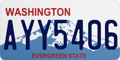 WA license plate AYY5406