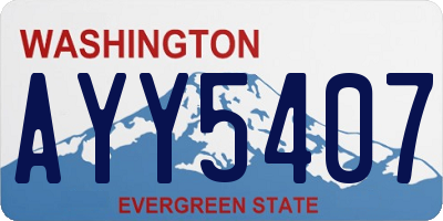 WA license plate AYY5407