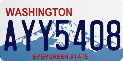 WA license plate AYY5408