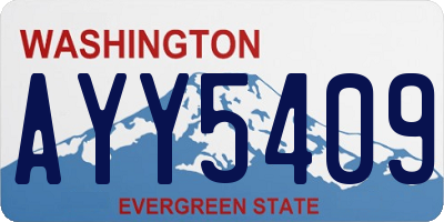 WA license plate AYY5409