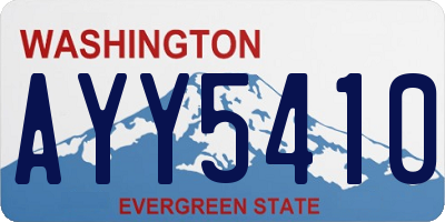 WA license plate AYY5410