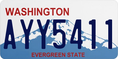 WA license plate AYY5411