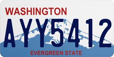 WA license plate AYY5412