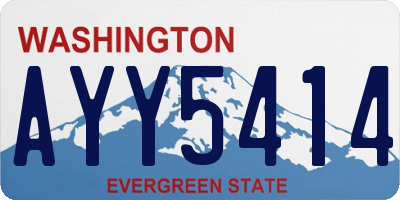 WA license plate AYY5414