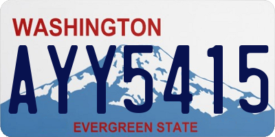 WA license plate AYY5415