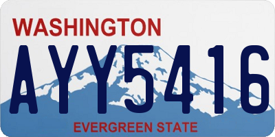 WA license plate AYY5416