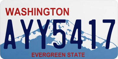 WA license plate AYY5417