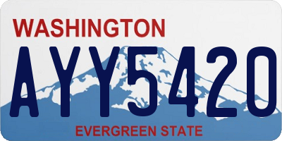 WA license plate AYY5420