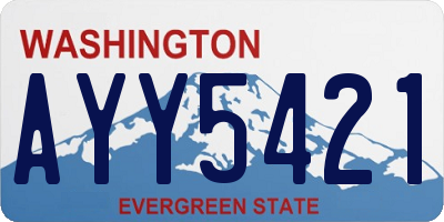 WA license plate AYY5421