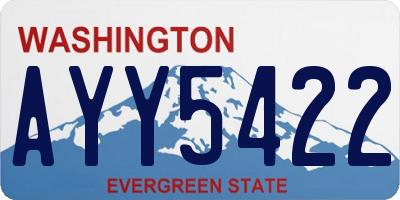 WA license plate AYY5422