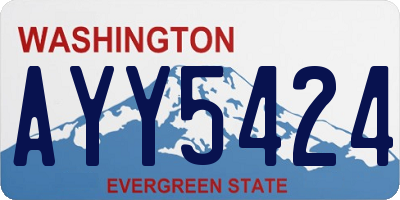 WA license plate AYY5424