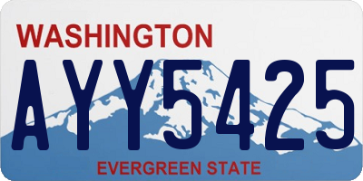 WA license plate AYY5425