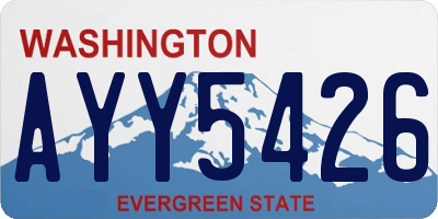 WA license plate AYY5426