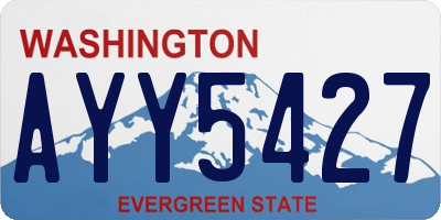 WA license plate AYY5427