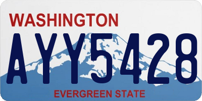 WA license plate AYY5428