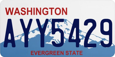 WA license plate AYY5429