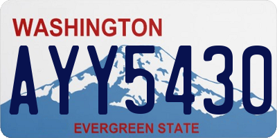 WA license plate AYY5430