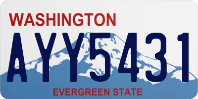 WA license plate AYY5431