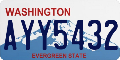 WA license plate AYY5432