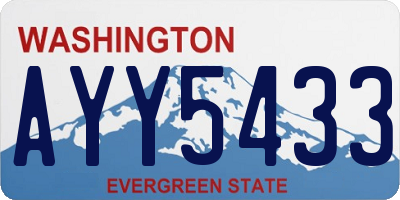 WA license plate AYY5433