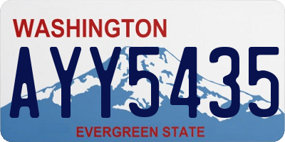 WA license plate AYY5435