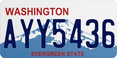 WA license plate AYY5436