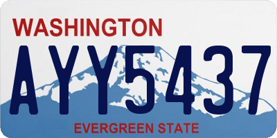 WA license plate AYY5437