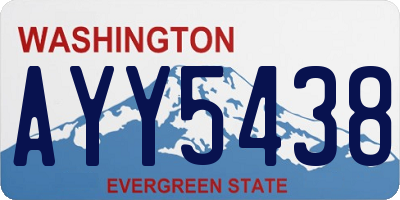 WA license plate AYY5438