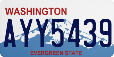 WA license plate AYY5439