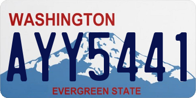 WA license plate AYY5441